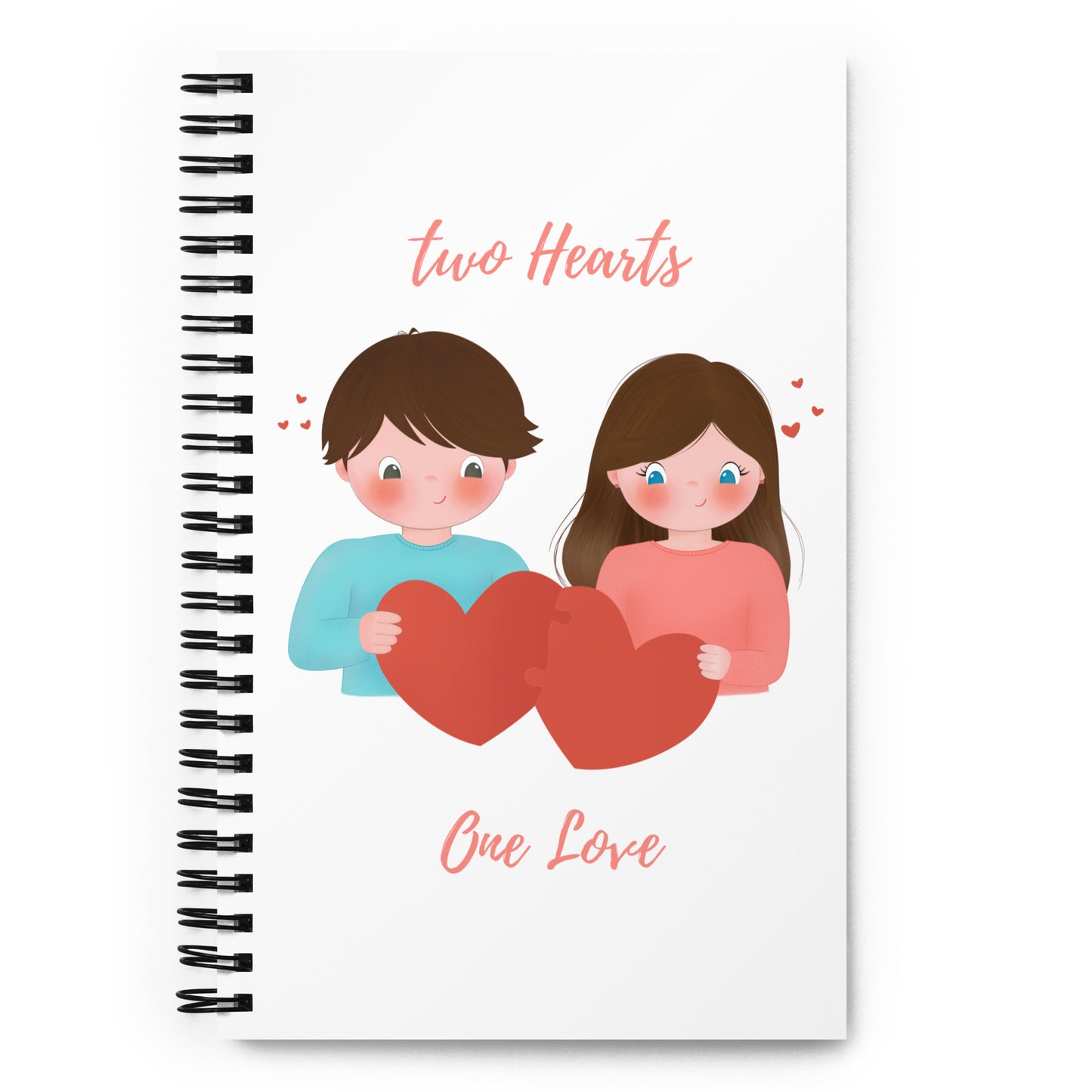 Spiral notebook - Two Hearts, One Love