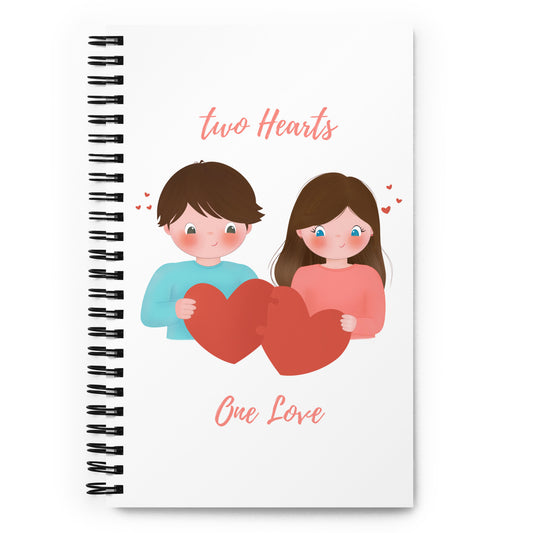 Spiral notebook - Two Hearts, One Love