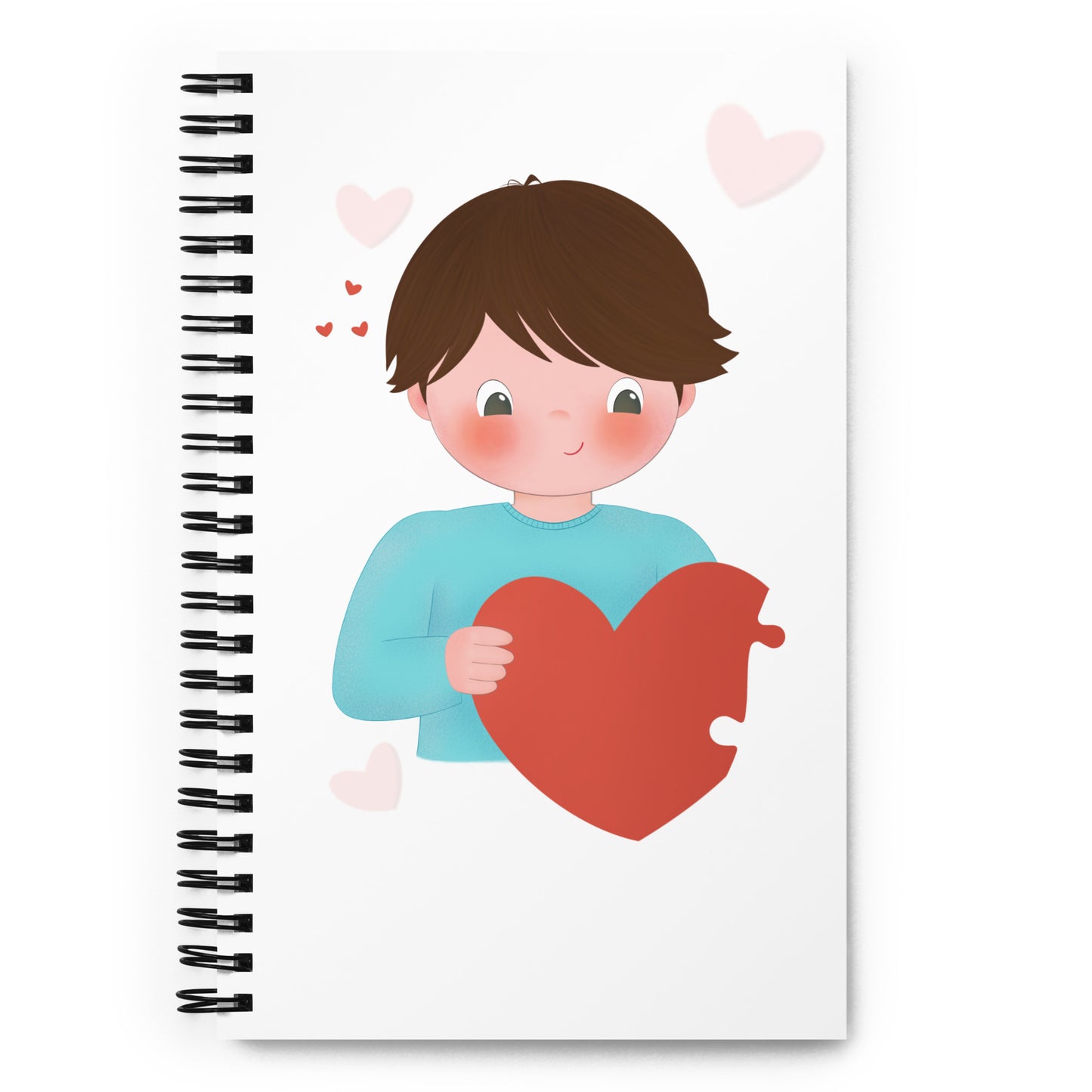 Two Hearts One Love - Couple Spiral Notebook