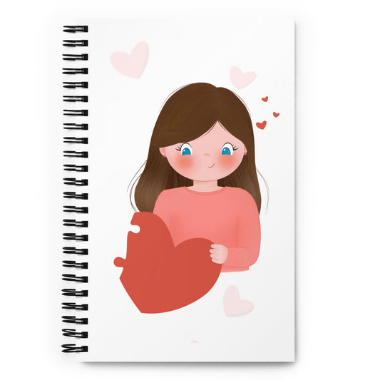 Two Hearts One Love - Couple Spiral Notebook